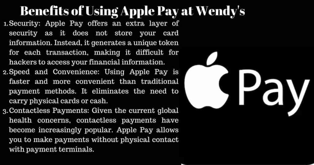benefits of Using Apple Pay at Wendy's